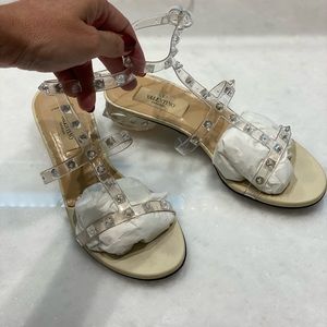 Valentino Crystal Rock Stud sandals